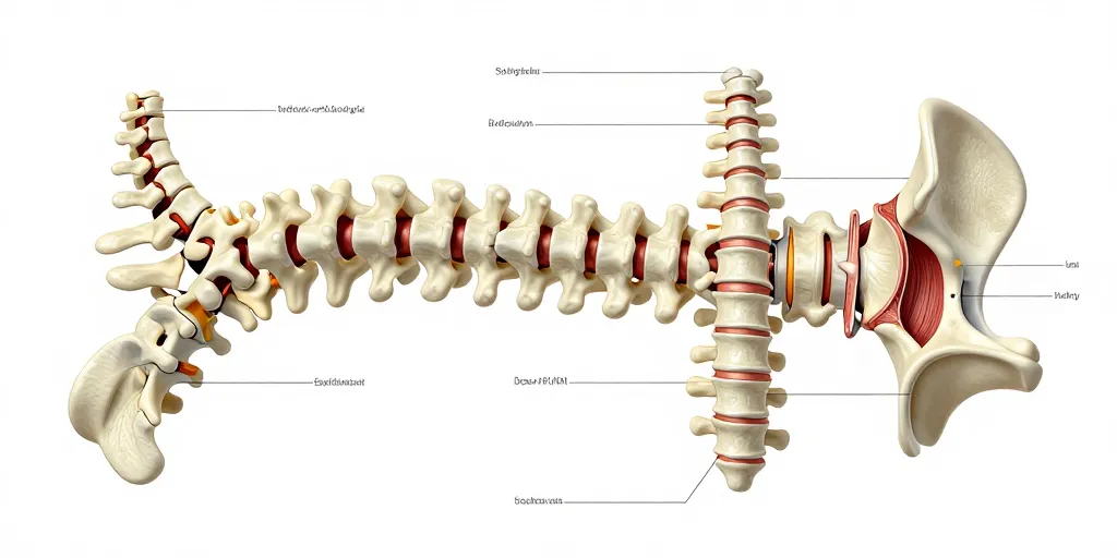 columna vertebral partes y número de vértebras
